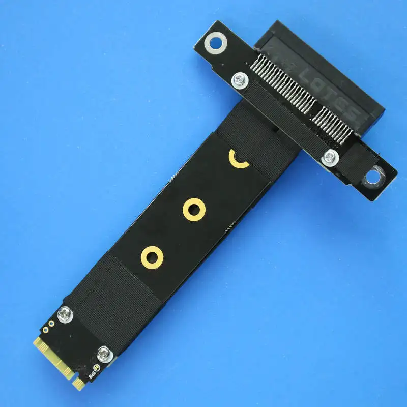 Adt-link-Cable elevador M.2 NVMe a PCIe 3,0x4, adaptador de tarjeta elevadora M KEY NGFF a PCIE 4x3,0, extensor de puente de 90 °, GPU 2280 M2 - imagen 5