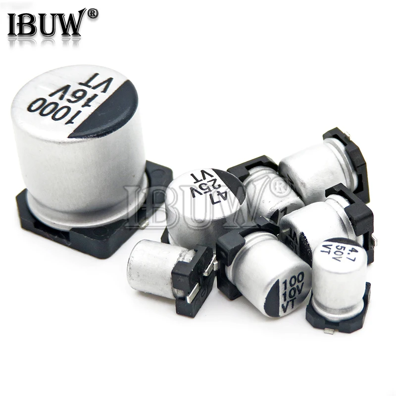 10 Uds SMD condensador electrolítico de aluminio 6,3 V 10V 16V 25V 35V 50V 1UF 2,2UF 4,7UF 10UF 47UF 100UF 220UF 330UF 470UF 680UF - imagen 5