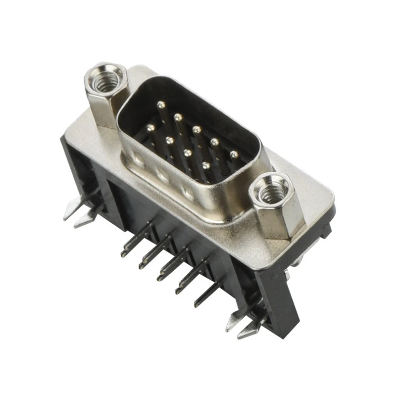 1 Uds DR9 pin curvo hembra/macho cabeza horizontal enchufe DR-9S aguja doblada de 90 grados/puerto serie asiento hembra RS232 DB9 - imagen 5