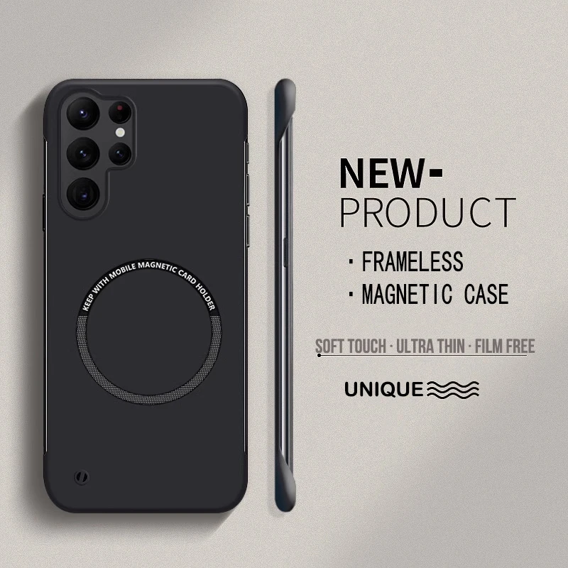 Funda de teléfono sin marco de PC dura magnética ultrafina para Magsafe Samsung Galaxy S25 S24 S23 FE Plus S25 funda Ultra mate Silm - imagen 3