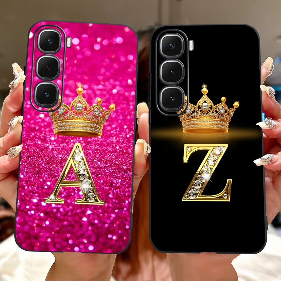 Para Infinix Hot 60 funda caliente 60i X6728 nuevas letras de lujo cubierta suave TPU funda de teléfono para Infinix Hot 60 Pro Plus Hot60 X6726 Shell