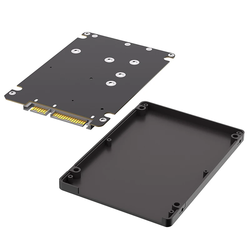 Tarjeta elevadora adaptadora M.2/mSATA a SATA 3,0 con carcasa de plástico compatible con 2230 2242 2260 B Key NGFF M2 protocolo SATA SSD mSATA SSD - imagen 3