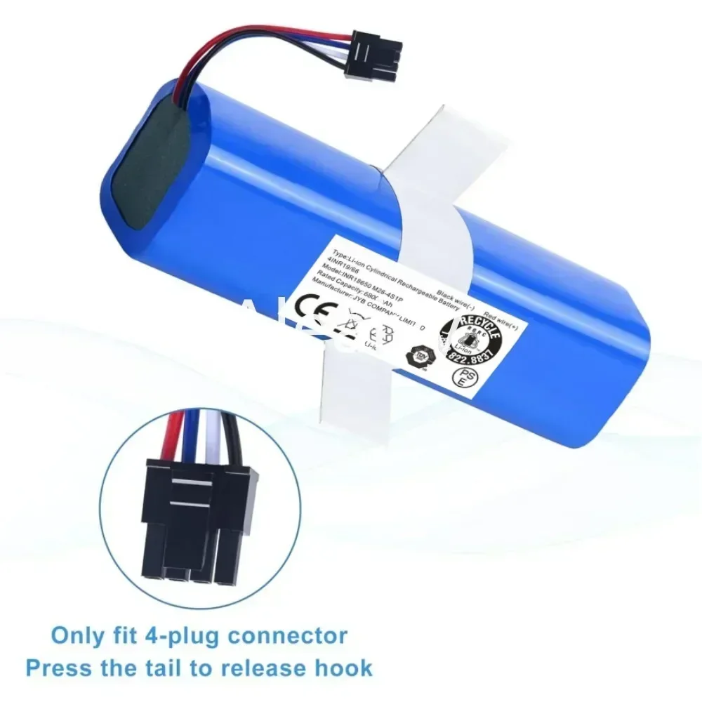 ‌ Batería de iones de litio Original de 14,4 V y 5200mAh para aspiradora Eufy Robovac L70 Hybrid T2190/T2190G21, repuesto de M26-4S2P - imagen 2