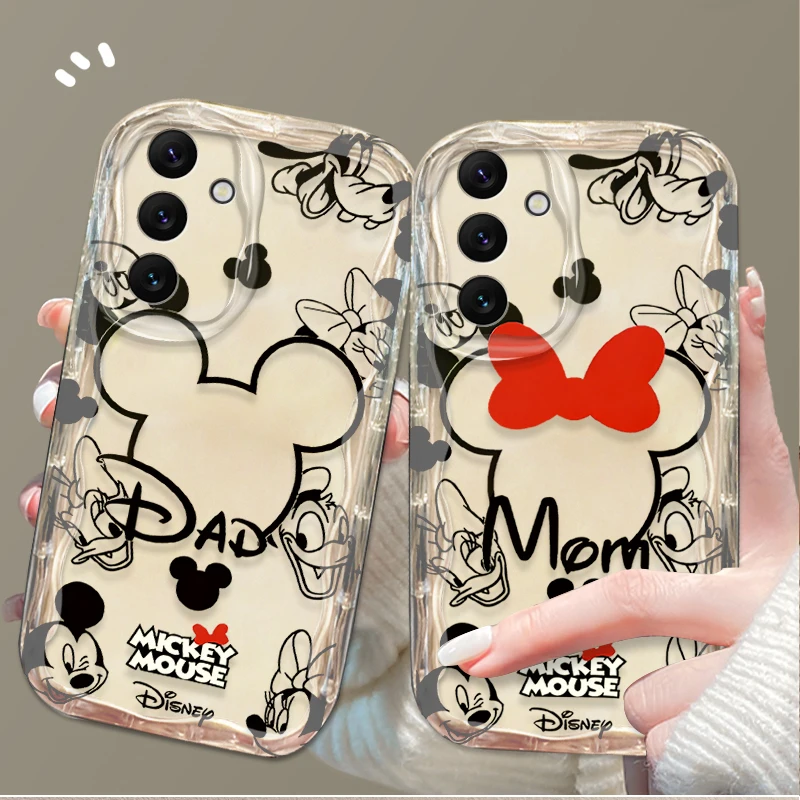 Funda Mickey Minnie Mouse Wave para Samsung Galaxy A54 A05 A05S A34 A24 A14 A04 A04S A73 A53 A33 A23 A13 A72 A52 A52S A71 A51 A21S