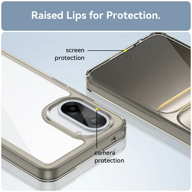 Para Oneplus Nord CE5 funda Oneplus Nord CE5 cubierta TPU borde acrílico plano posterior parachoques fundas protectoras para teléfono Oneplus Ace 5 Racing - imagen 5