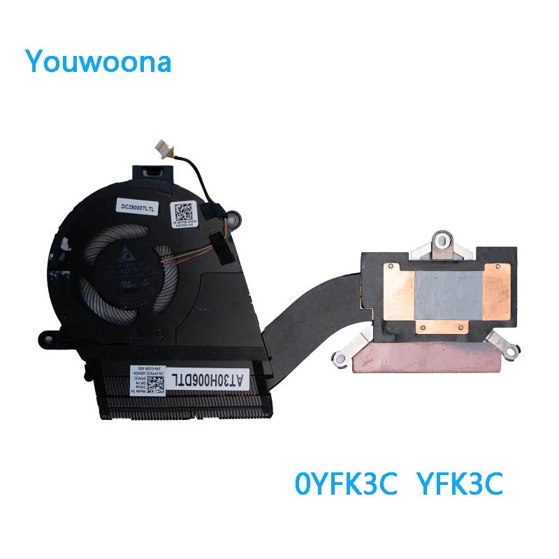 Nuevo ventilador de refrigeración ORIGINAL para CPU de ordenador portátil con disipador de calor para Dell Latitude 9520 E9520 0YFK3C