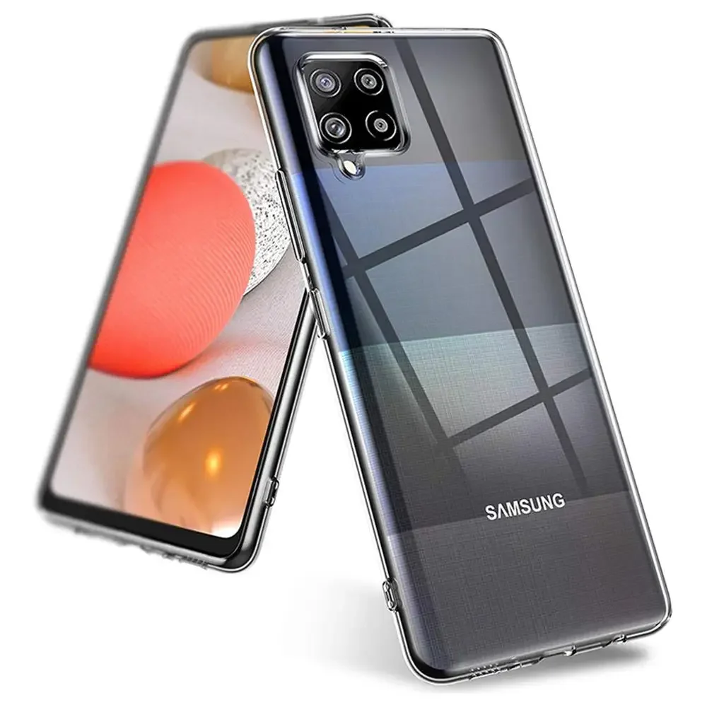 Funda de teléfono transparente suave para Samsung Galaxy F02s F12 F22 F52 F42 M02 M02s M12 funda de silicona ultrafina transparente de cristal - imagen 2