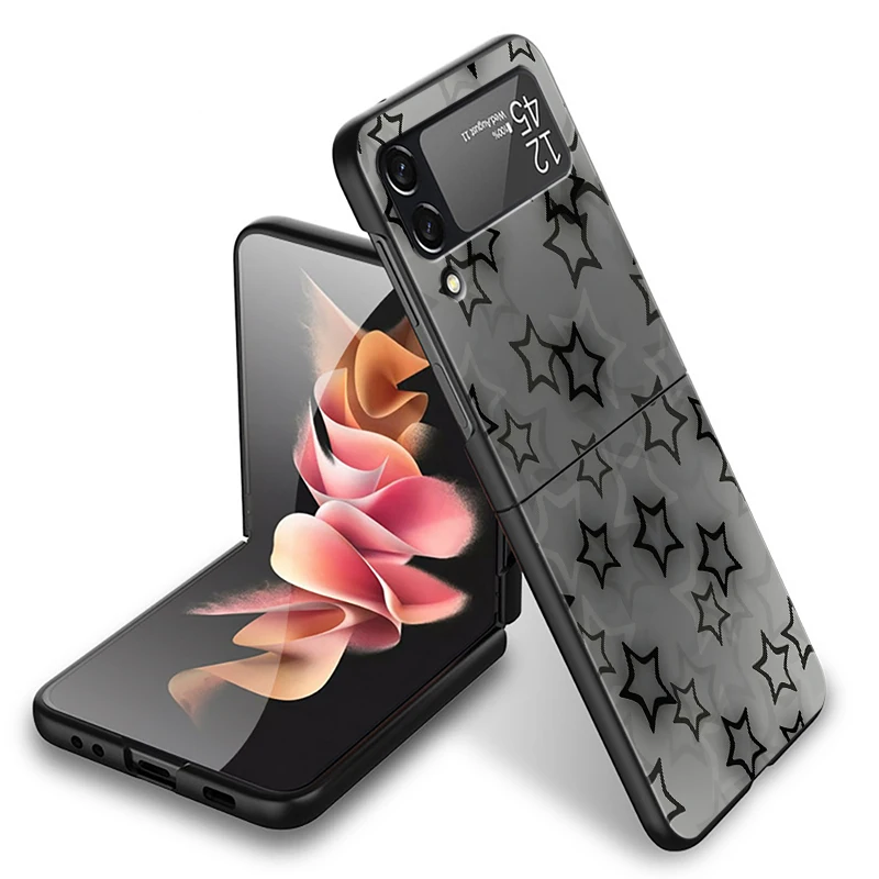 Funda para Samsung para Galaxy Z Flip 5 Z Flip Z Flip 3 Z FLIP 6 Contraportada Estrellas Grises - imagen 4