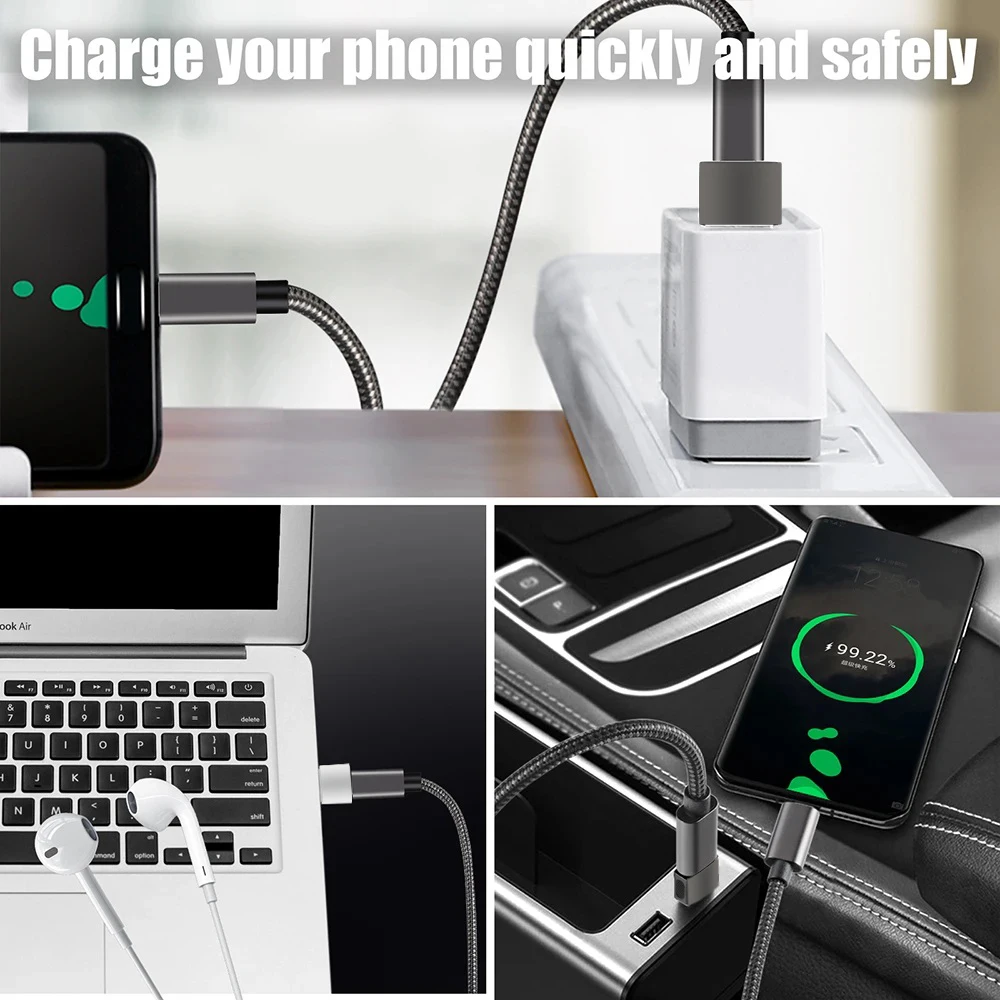 Adaptador USB a tipo C OTG, conector OTG USB A macho a tipo C hembra para ordenador portátil, cargador de coche, transmisión de datos de 60W y 480Mbps - imagen 3