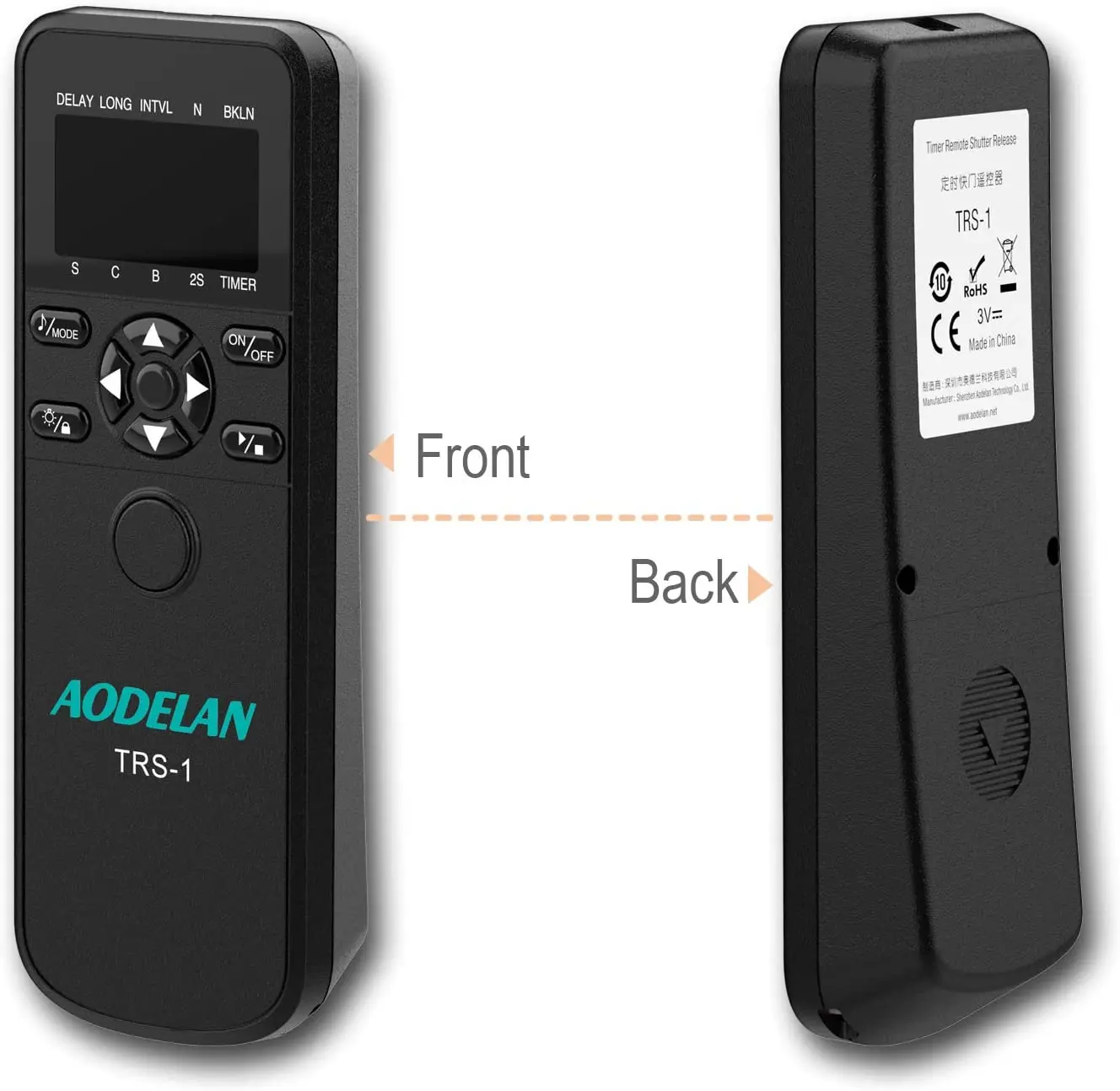 AODELAN-temporizador de TRS-1, interruptor remoto, disparador de lapso de tiempo para cámaras Canon, Nikon, Sony, Fujifilm, Panasonic, Olympus, Pentax - imagen 4