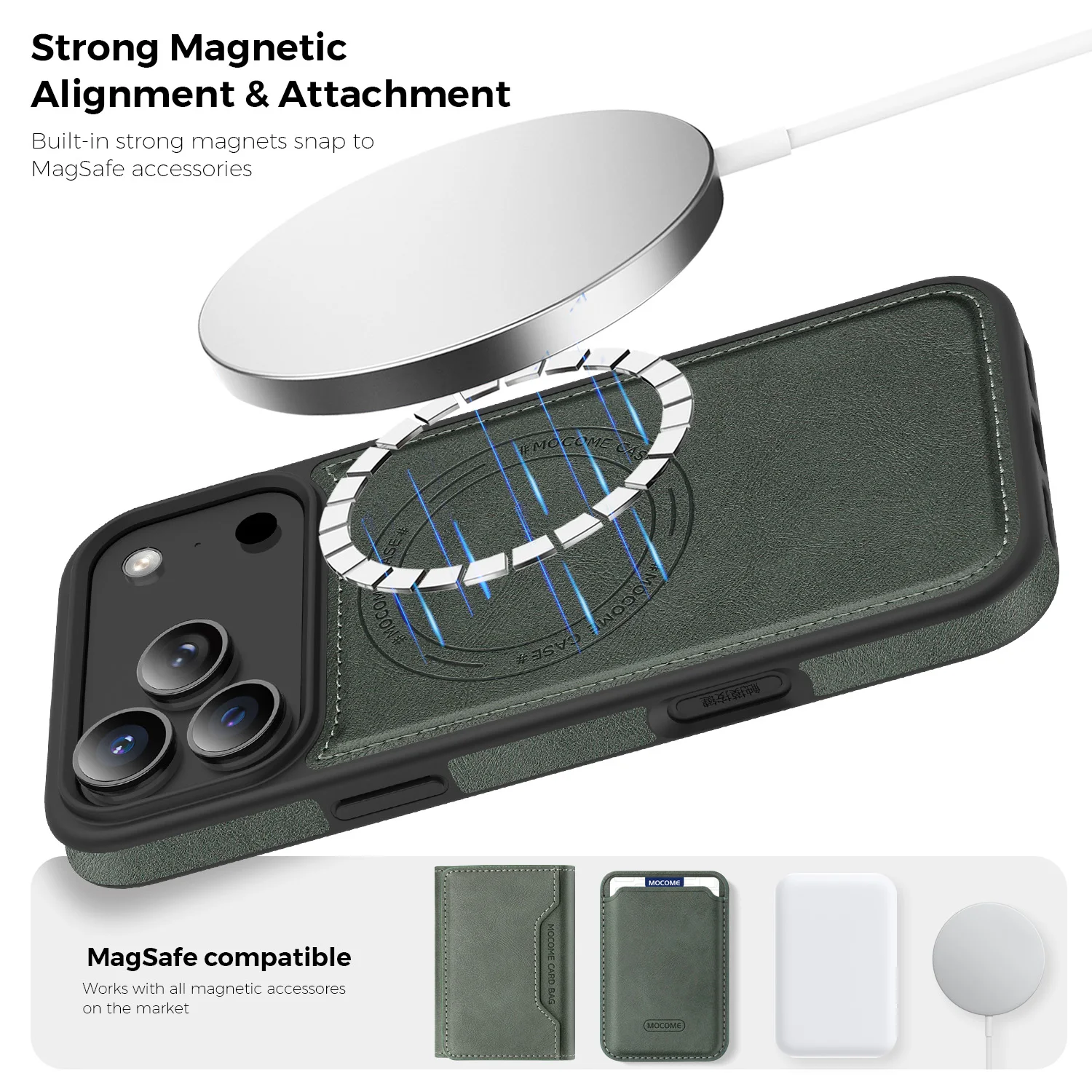 Funda Magsafe de carga magnética de cuero mate de lujo para iPhone 17 Air 16 E 15 14 Plus 13 12 11 Pro Max, funda suave a prueba de golpes - imagen 5