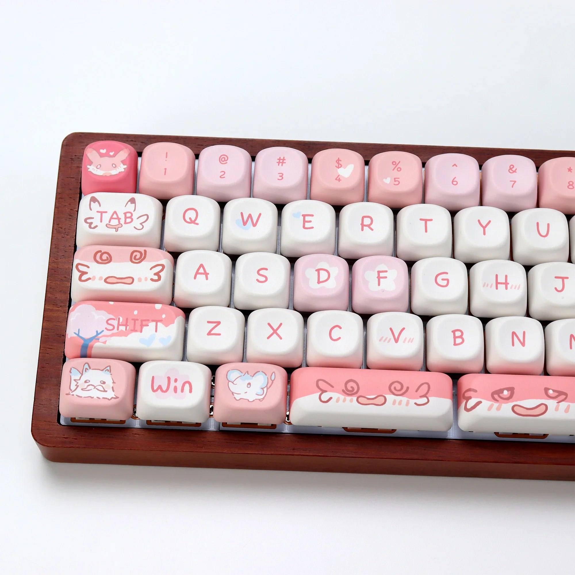 KBDiy 133 teclas PBT Chillet-Lgnis Keycap KOA perfil teclado mecánico de dibujos animados lindos teclas de dibujos animados para interruptor MX aula F87 F108 F99 Pro ACE60 ACE68 RAINY75 AK74 gx87 crush80 raven68 mad 60 - imagen 3