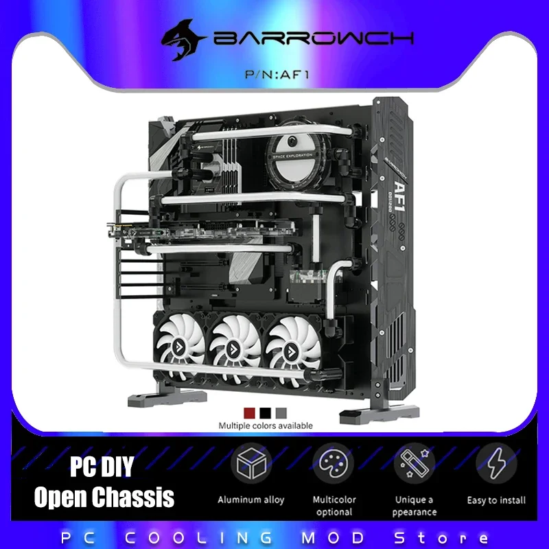 Barrowch-funda de copiadora de aleación de aluminio para EATX/ATX/mATX/ITX, edición limitada, fila múltiple fría, refrigeración por agua, PC, chasis abierto DIY