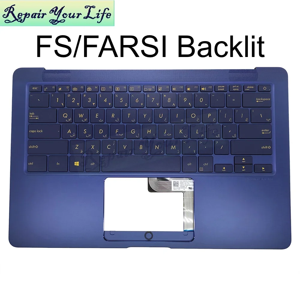 Teclado reposamanos árabe Farsi búlgaro retroiluminado para Asus ZenBook UX490 UX490UA UX490UAK UX490UAR 90NB0EI1-R30330 R30350 R30400 - imagen 4