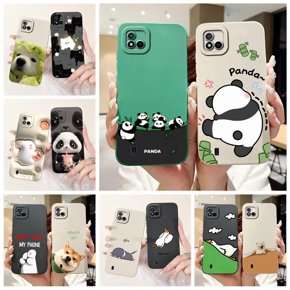 Funda de silicona suave para Realme, carcasa trasera con dibujos de Panda, para Realme C11 2021 RealmeC11 2020, RMX3231