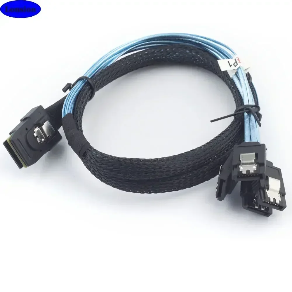 Cable de conexión MINI SAS SFF-8087 a SATA de 4 puertos para servidor