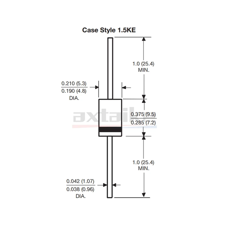 20 piezas diodo TVS de 1500W 1.5KE100CA 1.5KE110CA 1.5KE120CA 1.5KE130CA 1.5KE150CA 1.5KE160CA 1.5KE170CA 100V 110V 120V 130V 150V 160V - imagen 3