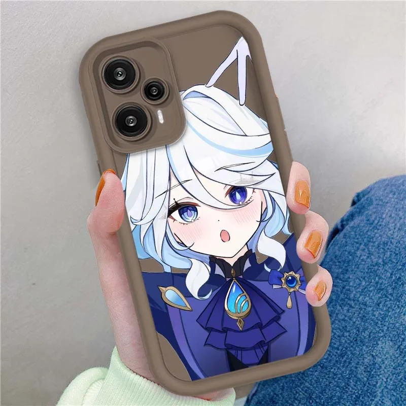 Furina Chica de Anime para Xiaomi Poco X3 X4 X5 X6 X7 C65 C75 M4 M5 M5S F6 F4 F5 Pro GT NFC ojo escalera funda de teléfono - imagen 4