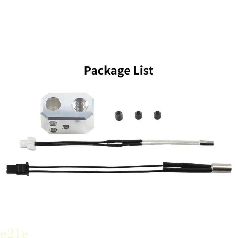 E21E Bloque calentamiento aluminio duradero Varilla calor y termómetro 24V 40W para impresora MK4 - imagen 5