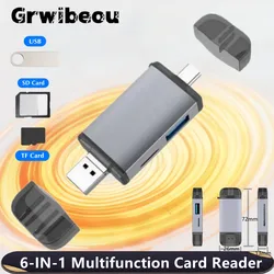 Lector Tarjetas USB-C 6 en 1 – SD, MicroSD y OTG 5 Gbps
