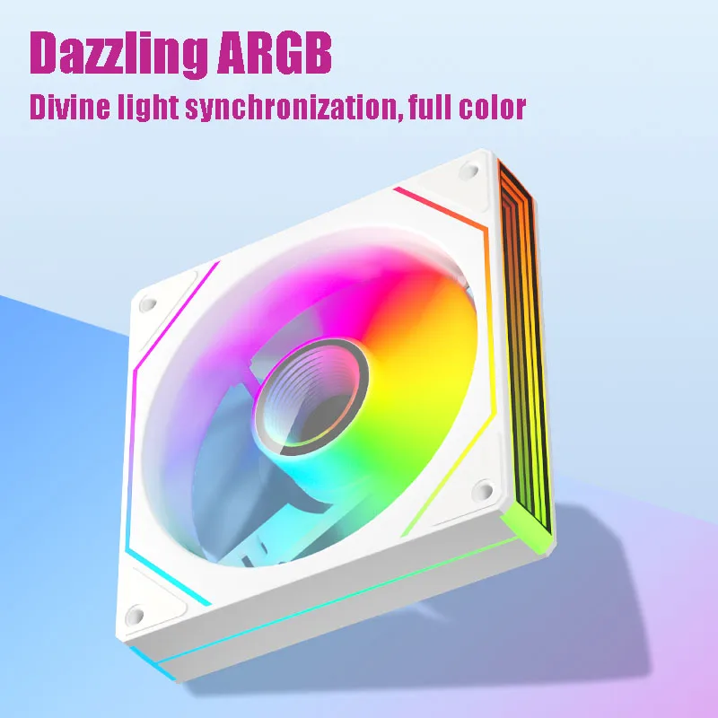OEM PRISM 7 PRO Ventilador de chasis de computadora 12 cm ARGB 4 pines PWM Ventilador de enfriamiento silencioso 12 V Gran volumen de aire 56,8 CFM/600-1500 RPM - imagen 5