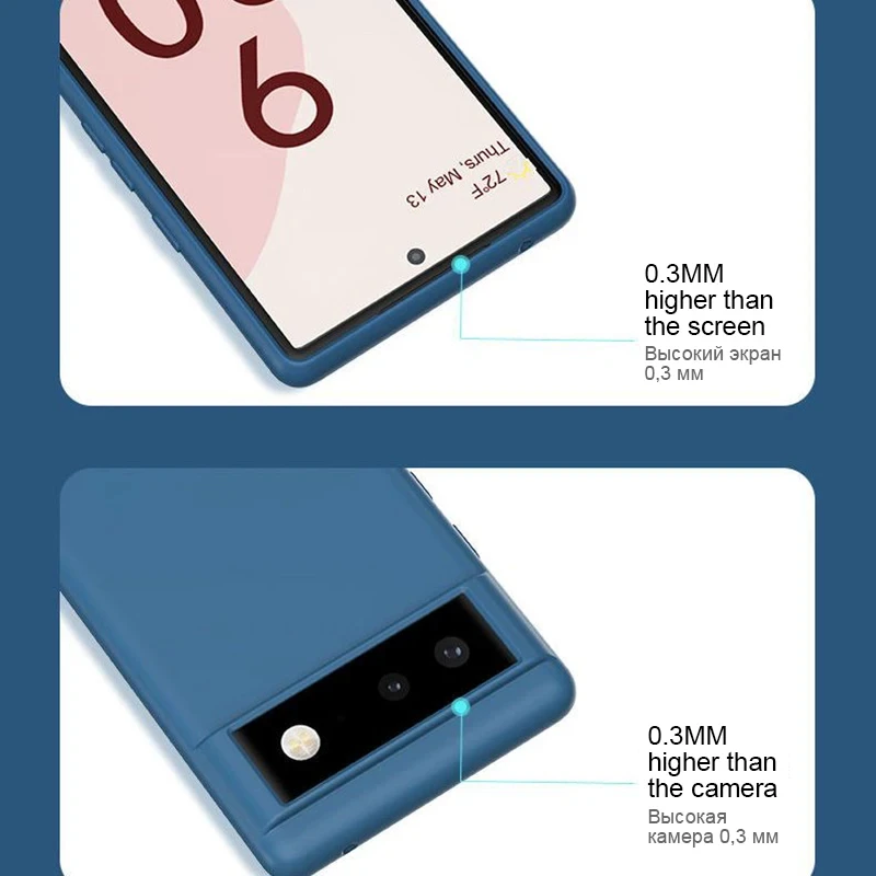 Funda de teléfono de silicona líquida a la moda para Google Pixel 7 8 Pro 7A 6A fundas para Google Pixel 6 7 6 8 Pro cubierta trasera suave a prueba de golpes - imagen 4