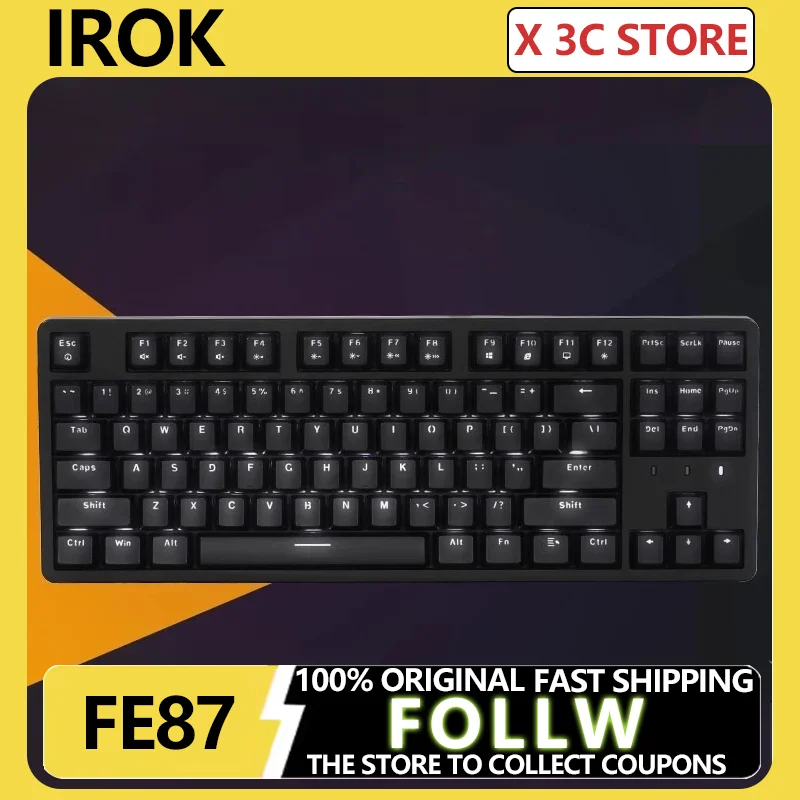 IROK FE87 interruptor magnético Gaming E-sport Teclado mecánico inalámbrico RGB batería larga personalizado intercambio en caliente accesorios de PC para juegos