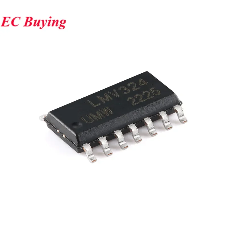 10 uds/5 piezas LMV324 LMV324IDR SOP-14 cuatro canales Quad baja potencia Rail-to-Rail amplificador operativo Chip IC circuito integrado - imagen 2