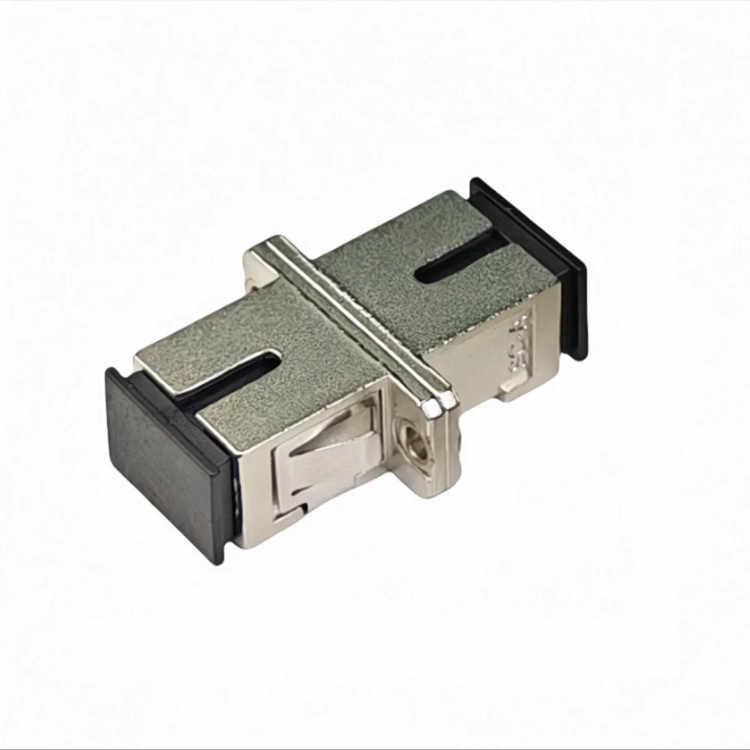 Adaptador SC simplex 10 Uds con obturador Metal óptico ftth sc SX acoplador SC APC UPC SM conector de fibra evitar ftthELINK láser - imagen 3