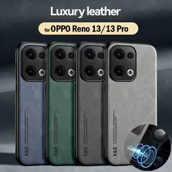 Funda OPPO Reno 13 Pro Cuero Lujo Ultrafina Magnética Coche Antigolpes
