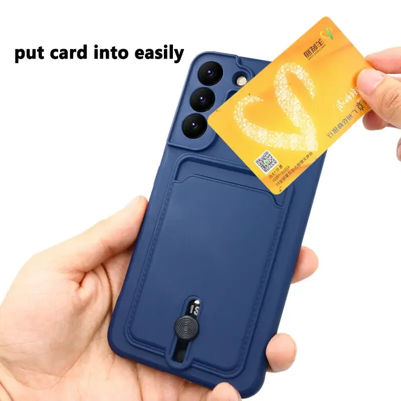 Funda de silicona con tarjetero para Samsung Galaxy S24 S23 S22 S21 Ultra Plus S20 FE A52 A72 A51 A71 A33 A53 - imagen 3