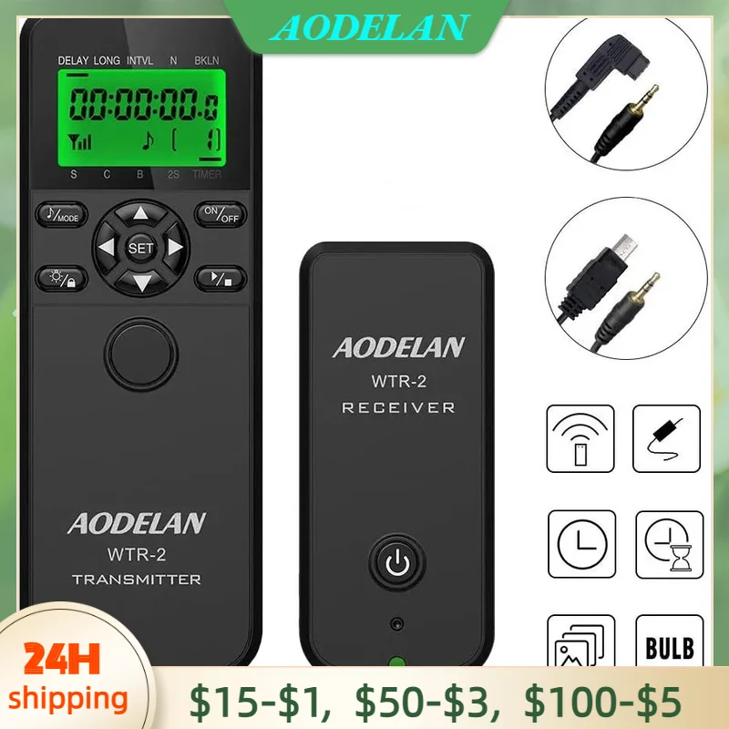 AODELAN-Temporizador de cámara inalámbrico, Control remoto para Sony A7RV, A9III, A7IV, A7 6300, A6000, RX100V, HX90V, HX99, ZV-1, FX30 - imagen 2