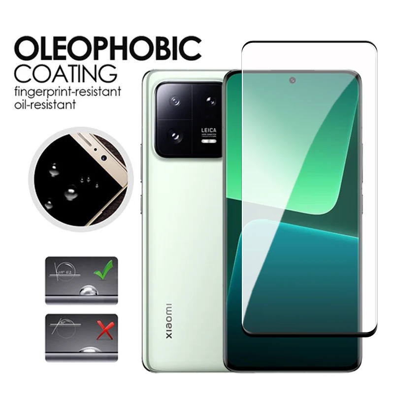 Protector de pantalla curvado para Xiaomi 13 Pro, 3D cubierta completa de vidrio templado, película de lente para Xiaomi 12, 12X, 12S Pro - imagen 3
