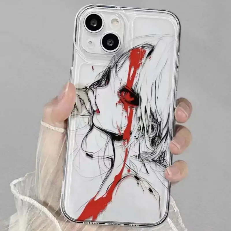 Estuche transparente de Anime de lujo para chica, sacrificio de sangre, para VIVO Y22S, Y17S, Y15S, Y33, Y35, Y36, Y21, 2021, Y21S, Y33S, V23, V25, V27 Pro, V29E, V30E - imagen 5