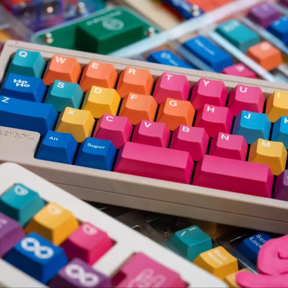 Keebox Geekark dopamina PBT 5 teclas de teclado sub mecánico de tinte lateral Kit de barra espaciadora de Mods Alpha de perfil Chery colorido