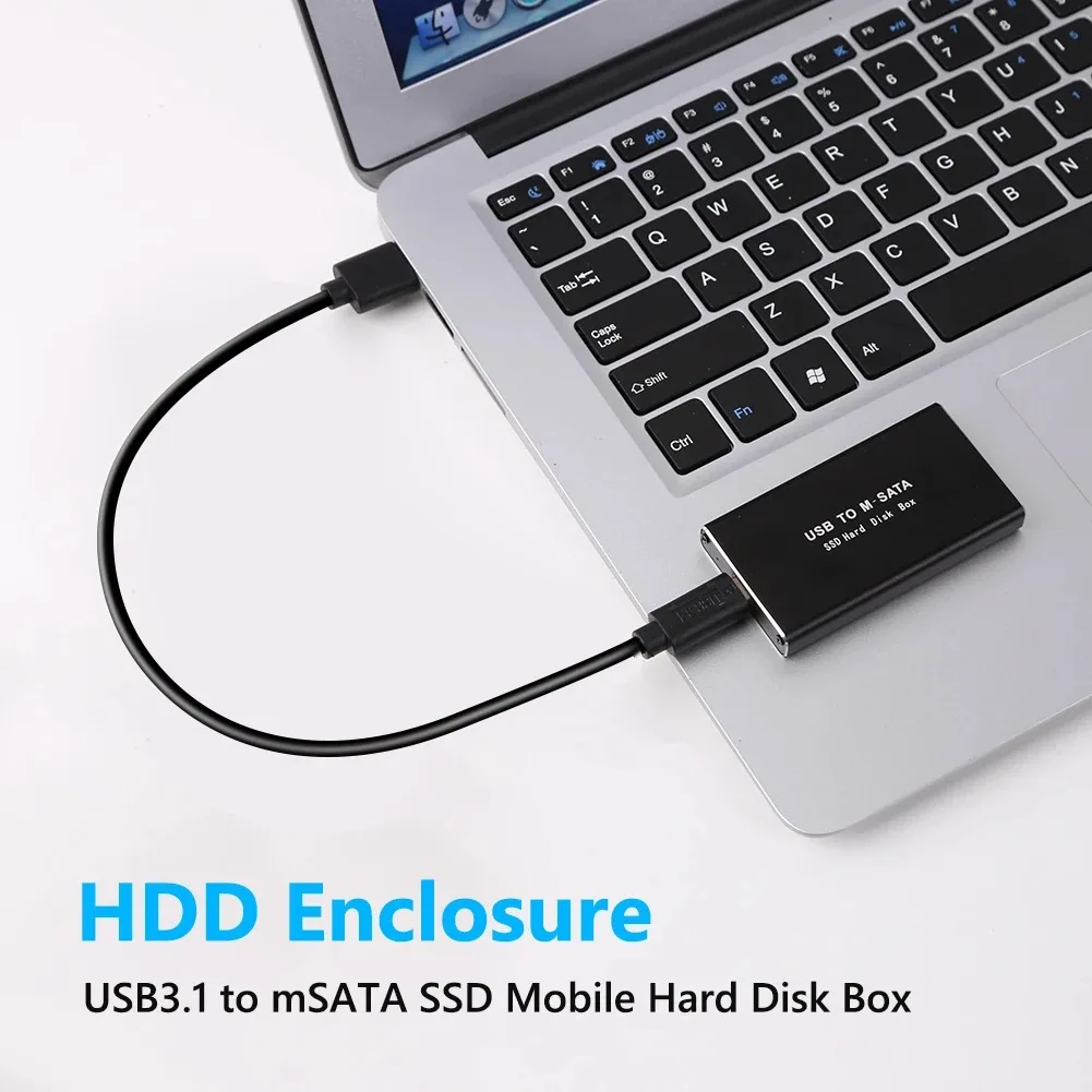 Caja SSD mSATA a USB 3,0, Mini adaptador USB SATA, caja de disco de estado sólido externo para PC, portátil, disco duro HD SATA de 30x50 mSATA - imagen 4