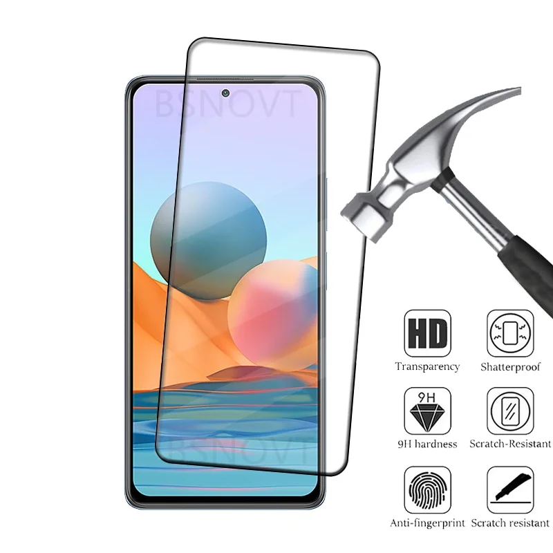 Protector de pantalla de vidrio templado 9H para Xiaomi Redmi Note 10 Pro, 1/2/3/4 unidades - imagen 3