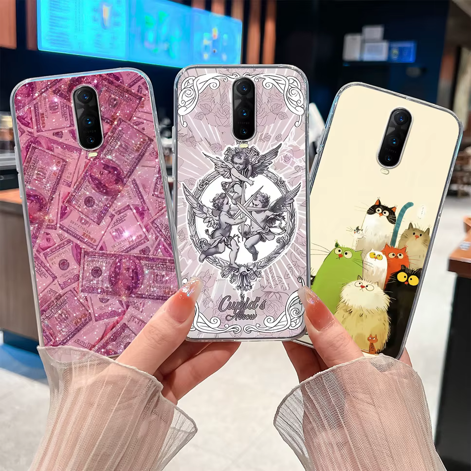 Para Oppo R17 Pro Funda de teléfono encantador astronauta suave delgado TPU transparente Funda trasera de silicona para Oppo R 17 Funda ligera Capa - imagen 4