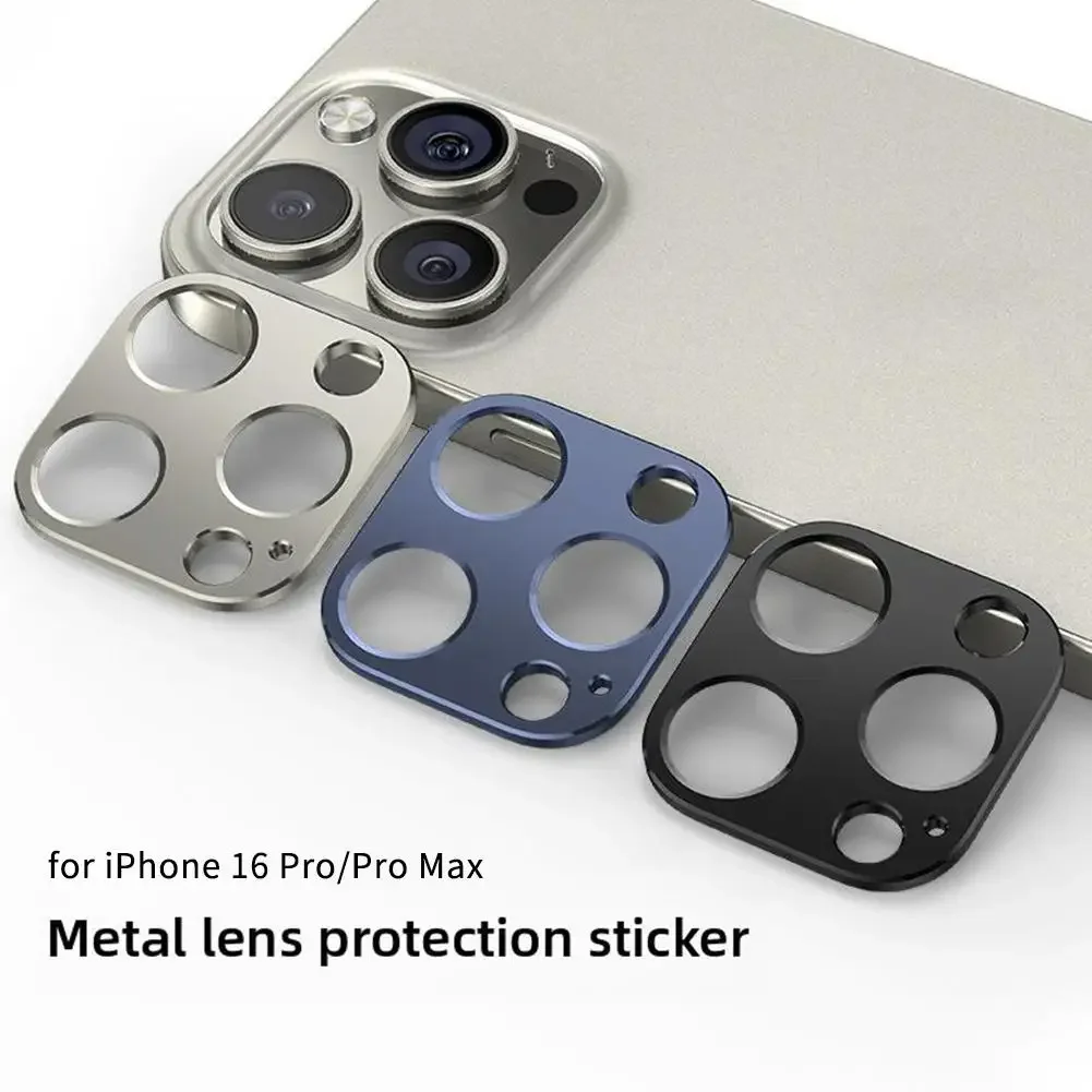 Para IPhone 17 16 15 Pro Max funda de lente de cámara trasera para IPhone 14 Pro película protectora de cámara de Metal de aleación de aluminio trasera - imagen 4
