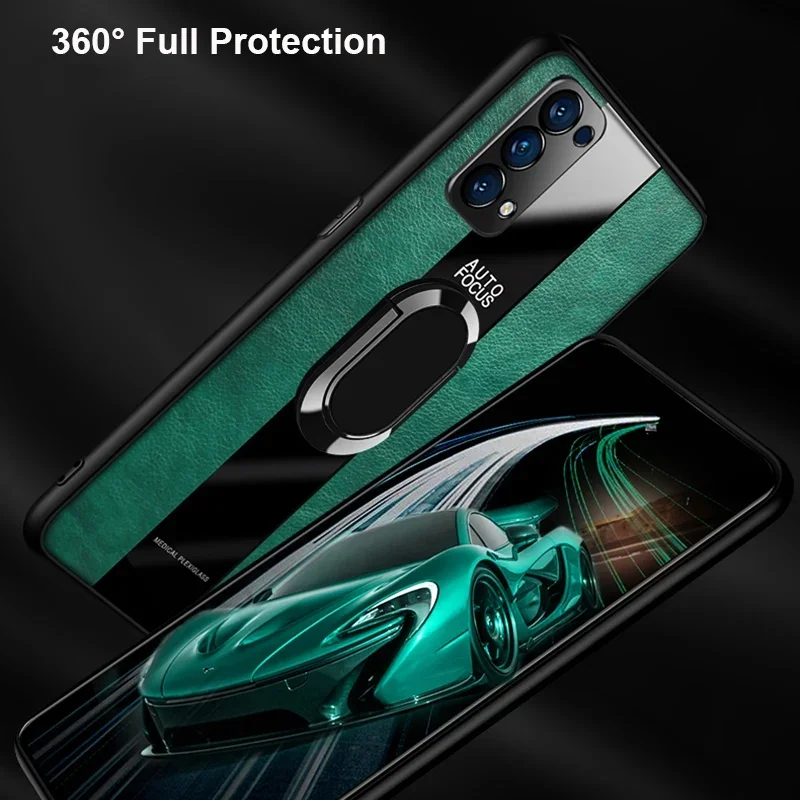 Funda de cuero de lujo para teléfono móvil, carcasa con anillo para Realme GT Neo 2 2T Flash GT Master Explorer, Realme Q2 Q3 Q5 Pro - imagen 4