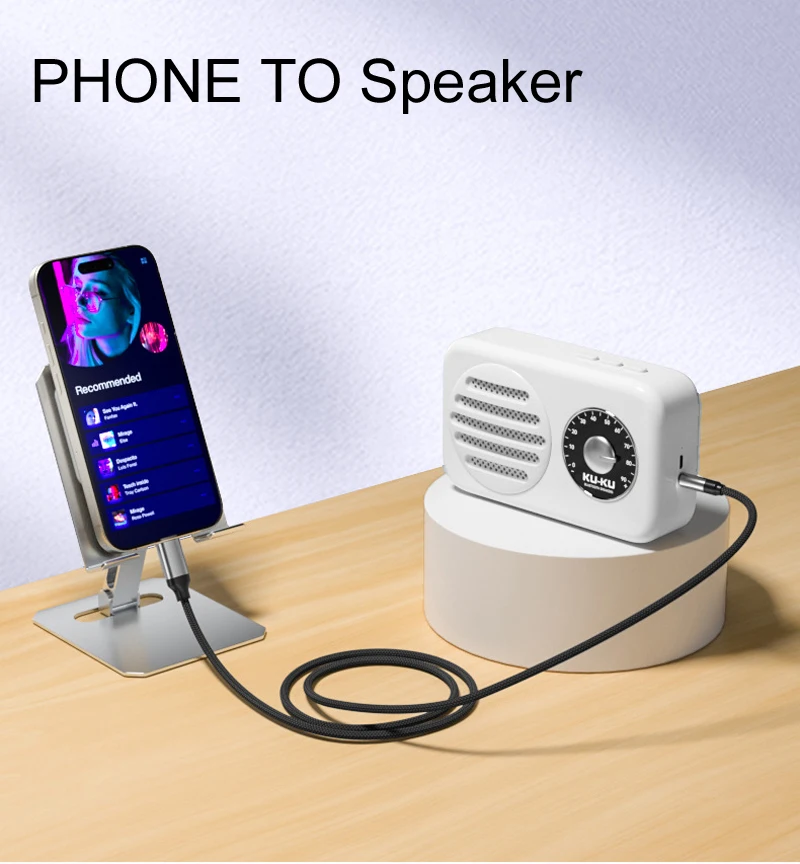 Adaptador de Audio Lightning a conector de 3,5mm, Cable auxiliar para auriculares, adaptador USB tipo C a 3,5, OTG tipo C para iphone, Xiaomi, Oneplus, 0,5 m/3m - imagen 4