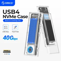 ORICO Carcasa M.2 NVMe USB4 con ventilador gaming y refrigeración