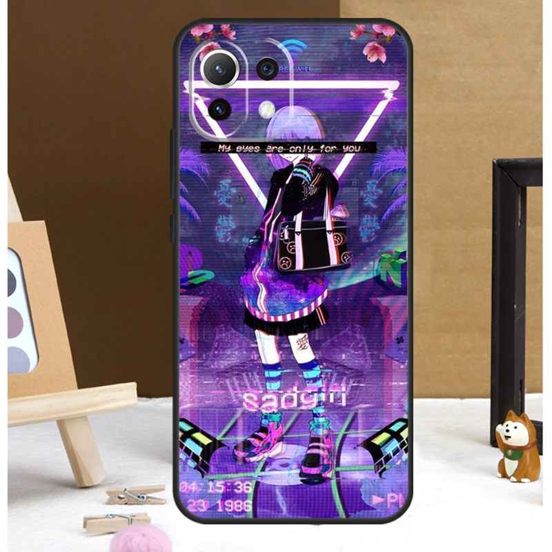 Funda de Anime Vaporwave Glitch para Xiaomi, 14 Ultra, 13, 11T, 12T, 13T Pro, 12 Lite, POCO X6 Pro, X3, X4, X5, M5s, M6, F3, F5 - imagen 4