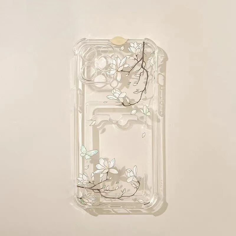 Funda Floral con tarjetero y foto de flor de loto para Iphone 17 Pro Max 17 Air 16E 13 14 15 Pro Max 11 12 13 Pro 16 Plus - imagen 5