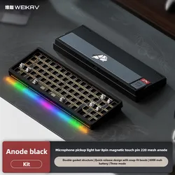Weikav Nut65 – Kit de teclado mecánico 65 % de aluminio y triple modo