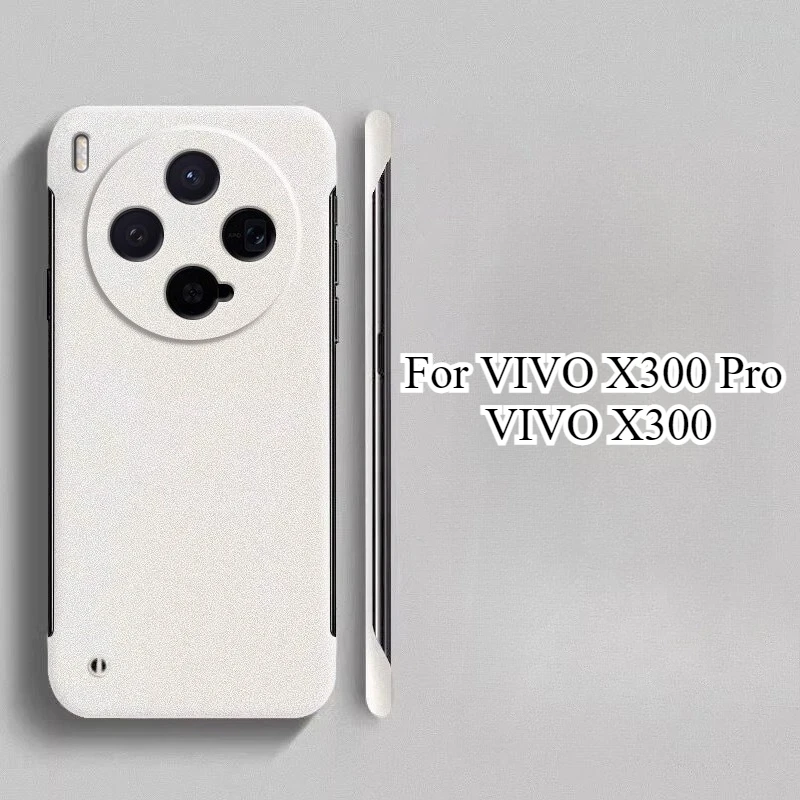Funda para vivo X300 Pro, funda a prueba de golpes de piedra arenisca sin marco para VIVO X300 X300Pro, cubierta protectora de lente de PC dura ultrafina