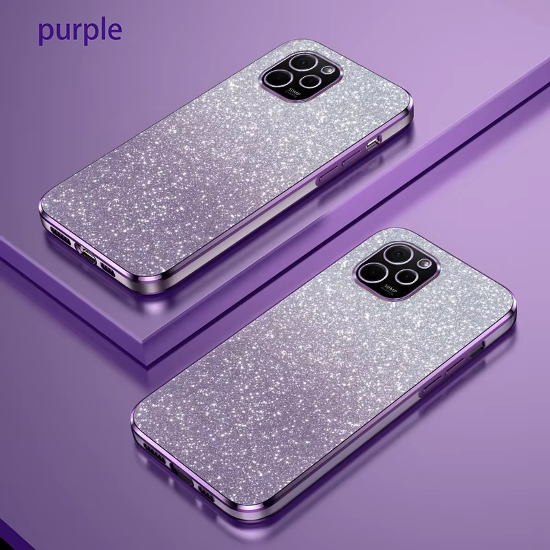 Funda de teléfono para Huawei Nova Y61, carcasa trasera de silicona con brillo degradado de lujo, EVE-LX9, EVE-LX9N
