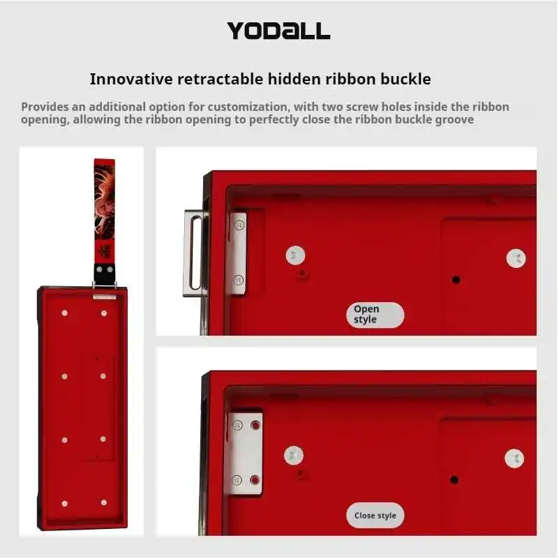 Carcasa de teclado YODALL, funda de teclado mecánico de aleación de aluminio personalizada para accesorios de teclado de oficina para juegos GH60/GT60 Pro - imagen 2