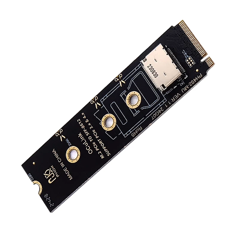 Tarjeta elevadora NVME a OCulink 2230-2280 M.2 PCIe X4 M Key a SFF-8612 Adaptador hembra Convertidor compatible con PCIe 3,0/4,0 para U.2 U.3 SSD - imagen 5
