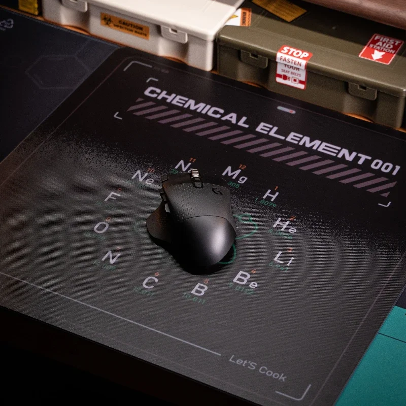 Alfombrilla de ratón con tema de elemento, vidrio fotovoltaico personalizado, alta precisión, velocidad, PC, alfombrilla de mesa, colocación química, tecla temática - imagen 3